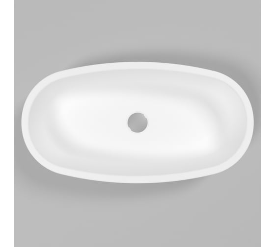 Умывальник WHITECROSS Obsidian C 65x35 см, белый матовый, искусственный камень 0735.065035.200