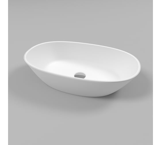 Умывальник WHITECROSS Amazon 60x35 см, белый матовый, искусственный камень 0712.060035.200
