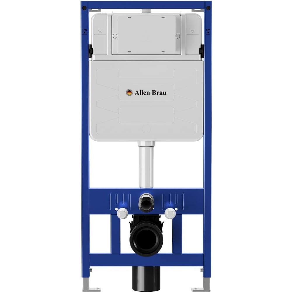 Инсталляция для подвесного унитаза ALLEN BRAU PNEUMATIC патрубки, без ...