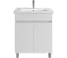 Напольная тумба для ванной комнаты Sanstar квадро 70 с раковиной миранда 70 (комплект) белая 125.1-1.4.1.КМИР