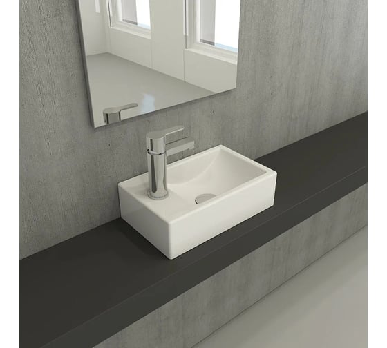 Раковина Berges Small 37x23 см, отверстие под смеситель слева 182009