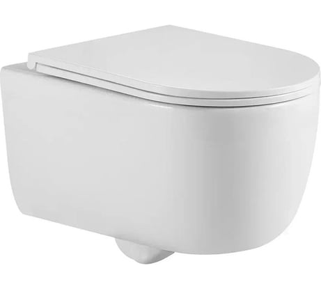 Подвесной унитаз Berges Tornas rimless 53 см, сиденье дюропласт Tornas slim so, микролифт, быстросъём 082137