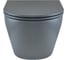 Подвесной унитаз BRONZE DE LUXE SCANDI безободковый, цвет матовый серый, 490x365x370мм (в комплекте с крышкой) 3006-GM 2