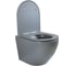 Подвесной унитаз BRONZE DE LUXE SCANDI безободковый, цвет матовый серый, 490x365x370мм (в комплекте с крышкой) 3006-GM 3