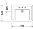 Раковина Duravit starсk 3 70 см 0309700000 00000004010 6