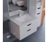 Тумба с раковиной для ванной Uperwood Modul_65 см, подвесная, матовая, белая/графит 3930205581 10