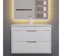 Тумба с раковиной для ванной Uperwood Modul_65 см, подвесная, матовая, белая 393020548