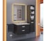 Тумба с раковиной для ванной Uperwood Modul_65 см, подвесная, матовая, черная 393020549 6
