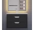 Тумба с раковиной для ванной Uperwood Modul_65 см, подвесная, матовая, черная 393020549 7