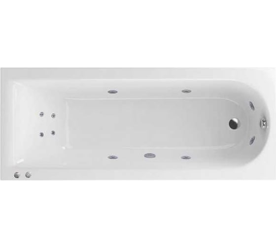 Ванна EXCELLENT ACTIMA Aurum 180x80 "HYDRO+" (хром) WAAC.AUR18.HYDRO+.CR