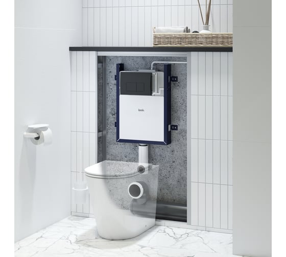 Комплект 2 в 1: бачок скрытого монтажа и клавиша смыва IDDIS optima home OPH0MBCi32K