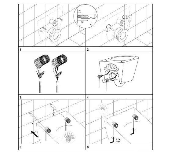 Подвесной безободковый унитаз GSI Swirlflush с водоворотной системой смыва, фаянсовый, белый  911511