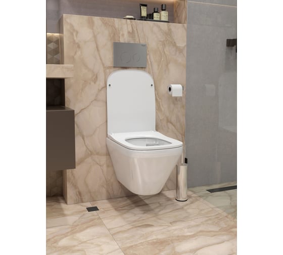 Подвесной унитаз Teymi Kati безободковый, сиденье микролифт T40701 ЦБ-00266825