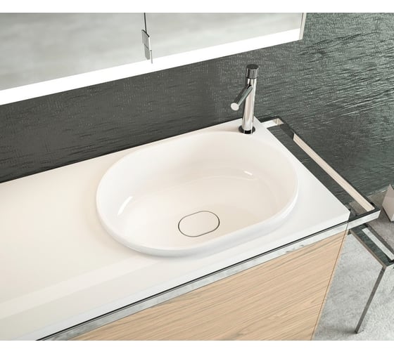 Раковина Teymi Bruks 120x48 правая, литьевой мрамор T50605 ЦБ-00263936