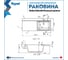 Раковина Teymi Helmi 110x48 (Cosmos) правая, литьевой мрамор T50306 ЦБ-00263938 8