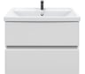 Подвесная тумба Sanstar велья 70 с раковиной фостер 70 (комплект) для ванной комнаты, белая 136.1-1.4.1.КФОС