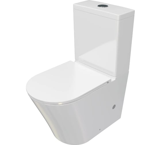 Напольный унитаз Teymi Solli безободковый, сиденье микролифт T40204 ЦБ-00266211