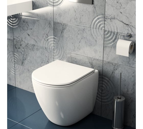 Приставной унитаз Teymi Lina HD безободковый, сиденье микролифт T40104 ЦБ-00265406