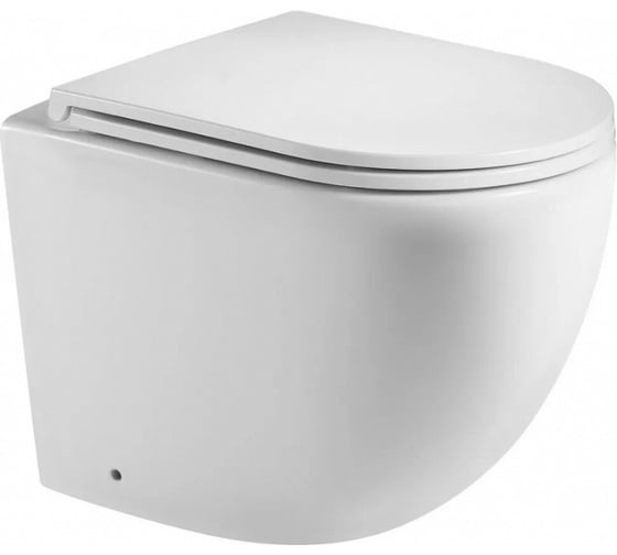 Приставной унитаз Teymi Lina HD безободковый, сиденье микролифт T40104 ЦБ-00265406