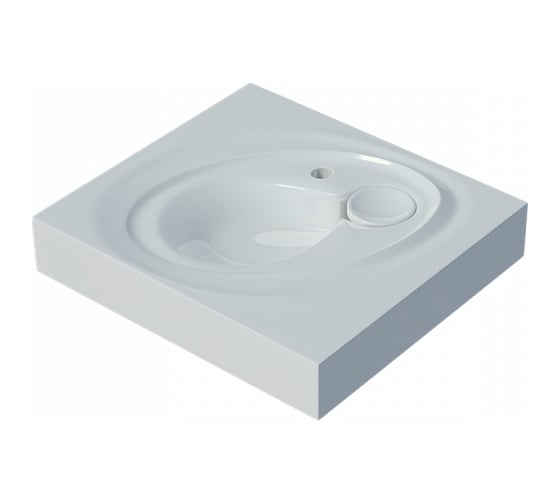 Раковина над стиральной машиной Teymi Iva 60x55 (Perla), литьевой мрамор T50603 ЦБ-00263943