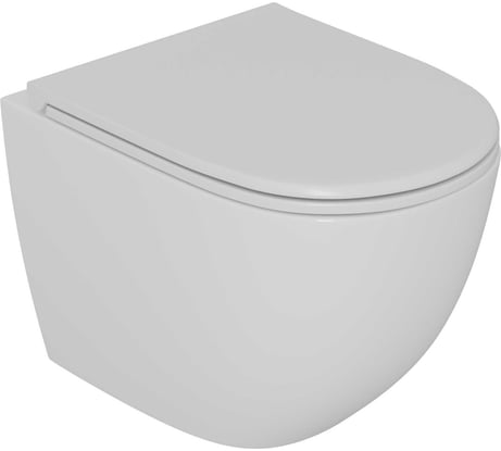 Подвесной унитаз D&K DK Matrix DT1396016 комплект, безободковый, 490х370х360 мм, сиденье микролифт, белый DS1391607