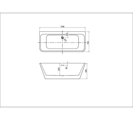 Пристенная акриловая ванна Aquatek Элегия aq-113775wt 00000126156