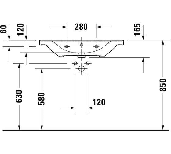 Раковина Duravit d-neo 23678000001 00000128901