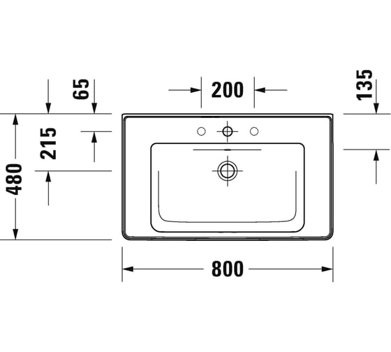Раковина Duravit d-neo 23678000001 00000128901