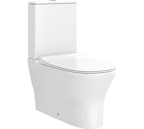 Напольный унитаз Teymi Ellie безободковый, сиденье микролифт T40801 ЦБ-00266660