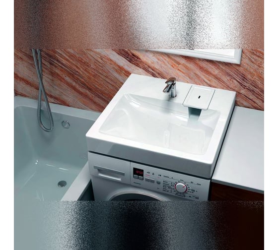 Раковина над стиральной машиной Teymi Kati Pro 60x60, литьевой мрамор T50410 ЦБ-00266896