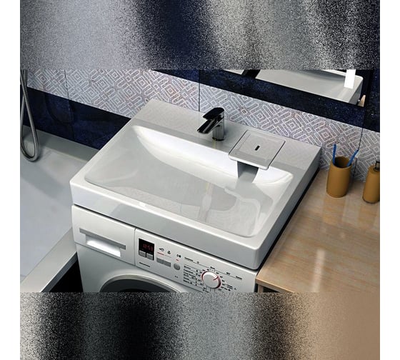 Раковина над стиральной машиной Teymi Kati Pro 60x50, литьевой мрамор T50411 ЦБ-00266895