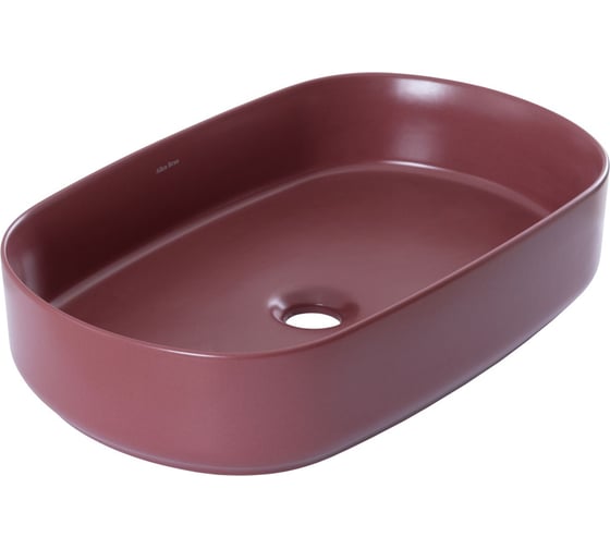 Раковина ALLEN BRAU 4.11022.BD FANTASY Oval керамика, накладная, без отв., 550x360мм, бордо 311901 00311901 1
