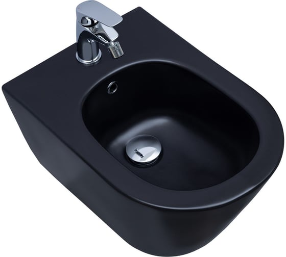 Подвесное биде Aquanet LAKE-B2B 530x335 мм., черный матовый 316464 00316464