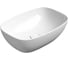 Накладная раковина GSI NUBES 50x35x16 без перелива, керамическая, белый bianco glossy 978411 2