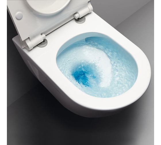 Подвесной унитаз GSI NUBES 55x35x42 безободковый Swirlflush керамический, белый bianco glossy 961511