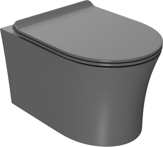 Сет инсталляции Point oli 80 eco + панель slim хром глянец oli + унитаз вега, серый матовый 886914SIOO+PN41711GM