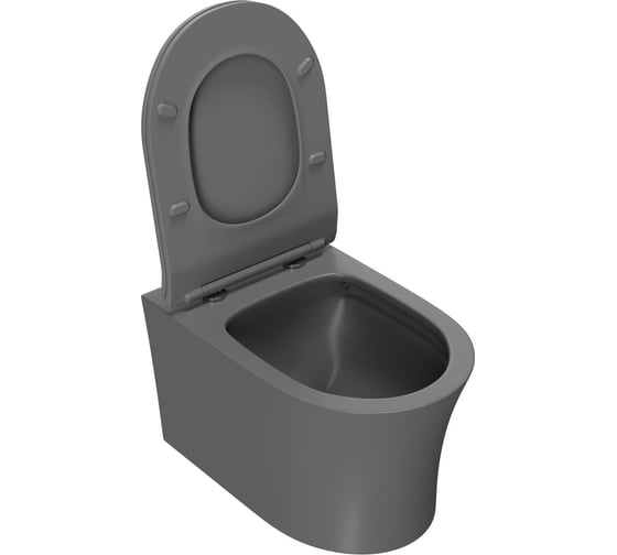 Сет инсталляции Point oli 80 eco + панель slim хром глянец oli + унитаз вега, серый матовый 886914SIOO+PN41711GM