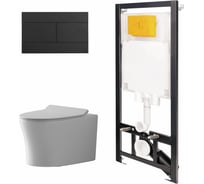 Сет инсталляции Point oli 80 eco + панель slim черный oli + унитаз вега 886914SLO3+PN41711