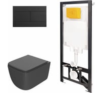 Сет инсталляции Point oli 80 eco + панель slim черный oli + унитаз меркурий, т.серый 886914SLO3+PN41831GM