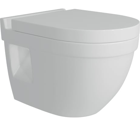 Подвесной унитаз Teymi Vitra Pro безободковый, сиденье микролифт T40805 ЦБ-00267169