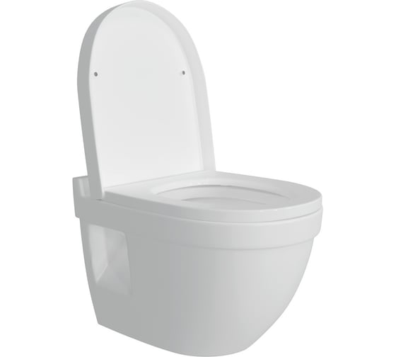 Подвесной унитаз Teymi Vitra Pro безободковый, сиденье микролифт T40805 ЦБ-00267169