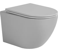 Подвесной безободковый унитаз AVIMANO Emotion с сиденьем микролифт, серый матовый 1000023