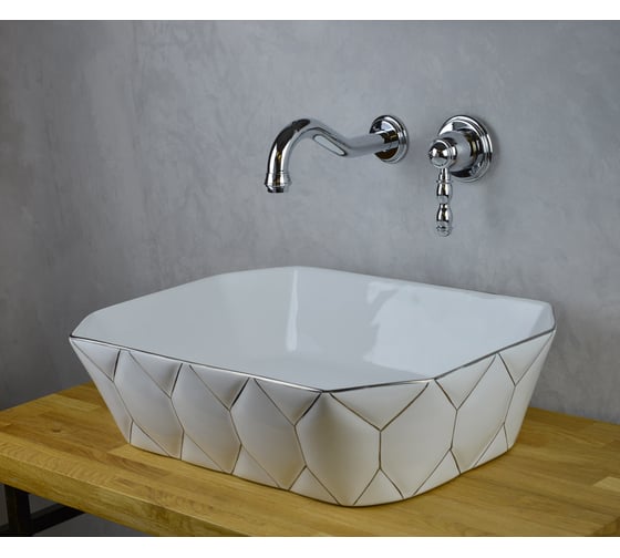Накладная раковина BRONZE DE LUXE Silver Cell 500x360x140 мм 1398SL