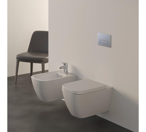 Подвесное биде Ideal Standard T461501 i life b с отверстием под смеситель, с отверстием перелива, с крепежом для полностью скрытого монтажа 00000106504