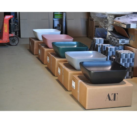 Накладная раковина AeT Italia aet elite square 43x43 см, без отверстия под смеситель, белый матовый, донный клапан белый матовый, свободный слив L602T0R0V0101