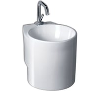 Подвесная раковина AeT Italia aet idea tube, 28x37 h. 29,5 см., с 1-м отверстием под смеситель, без крепежа, цвет белый L314T0R1V1100