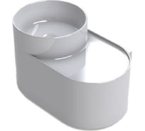 Подвесная раковина AeT Italia aet kombo tondo, 46x21 h. 28 см., с 1-м отверстием под смеситель, крепеж в комплекте, цвет белый L468T0R1V1100