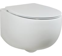 Подвесной унитаз AeT Italia aet dot 2.0 безободковый, крышка с сидением, cлив total clean, цвет белый матовый S555T0R0V6101