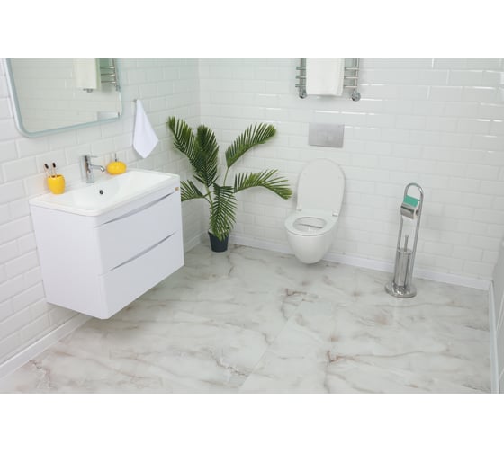 Подвесной безободковый унитаз Quarter Bath Concorde с легкосъмным сиденьем дюропласт, микролифтом, цвет белый 70CO03052+30SCR.03.02.03