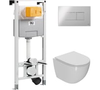 Сет Point инсталляцияoli 120 eco sanitarblock pneumatic + панель karisma, хром глянцевый + унитаз афина 879235pKA00+PN41041